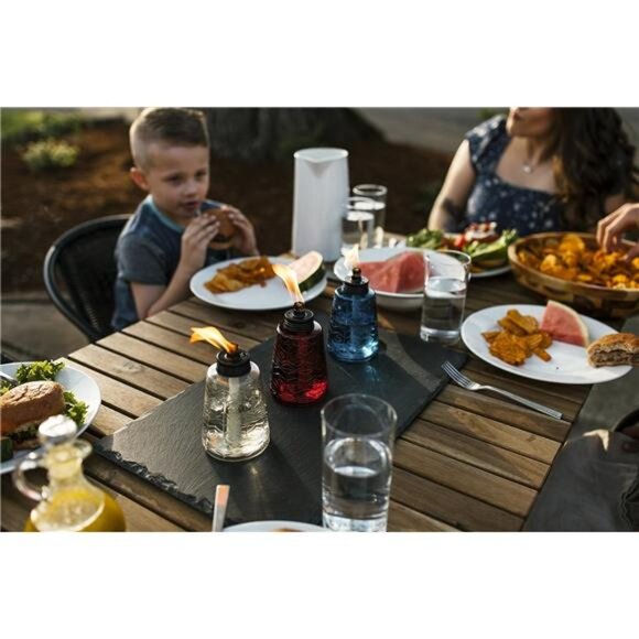 Molded Glass, Decorative Table Top Torch for Outdoor Lawn, Patio, and Garden - Picture 2 of 7